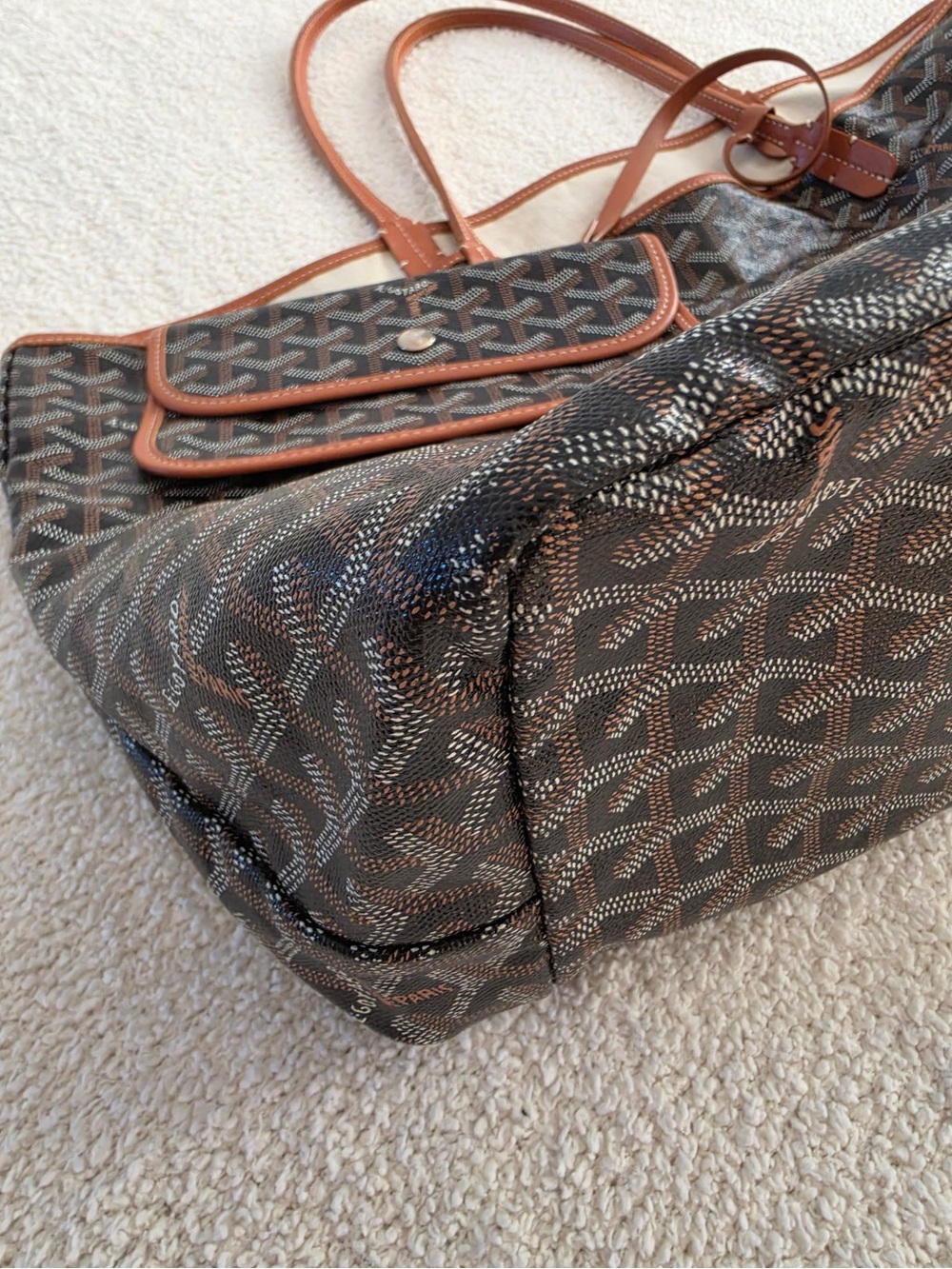 Goyard Brown & Tan Saint Louis Tote - Picture 7 of 16